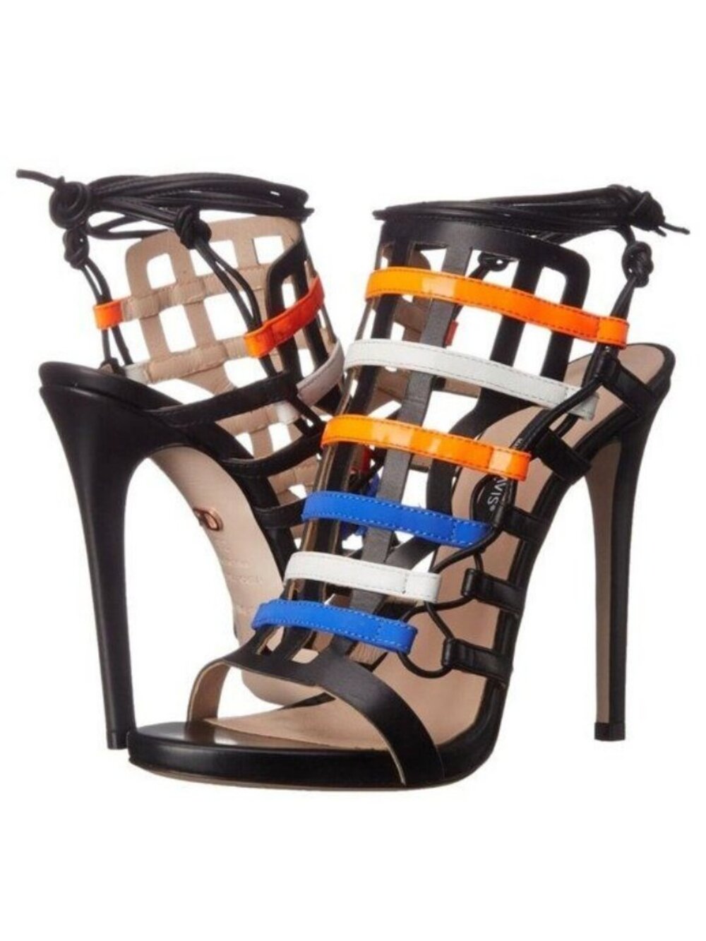 RUTHIE DAVIS BEYOND GLADIATOR SANDALS HIGH HEEL SZ 39 / 8.5-9 ITALY. #3